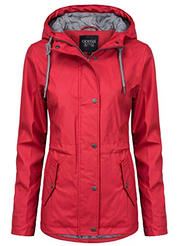 ODYSSEE Damen Regenjacke, Farbe:rot, Größe:M von ODYSSEE