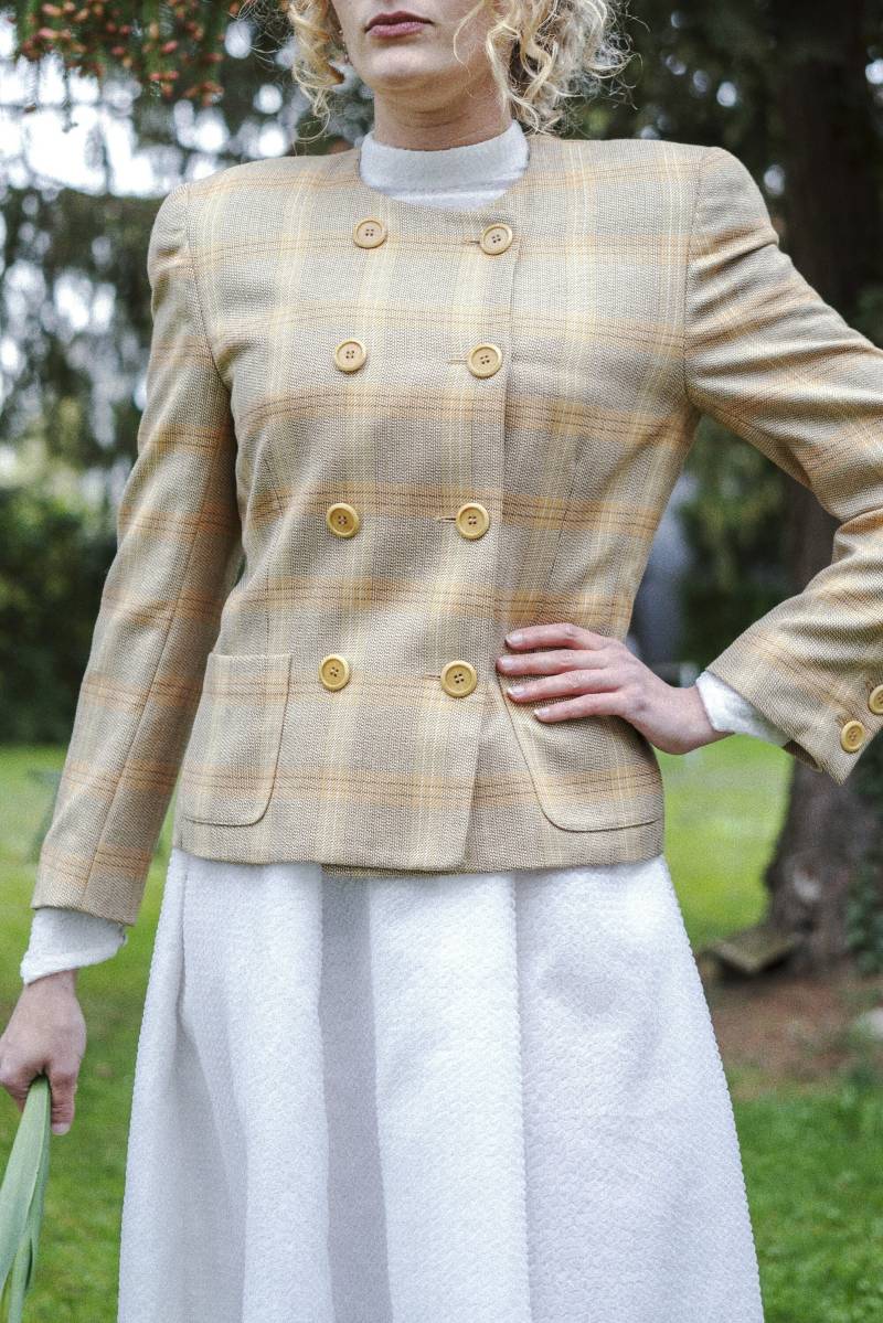 80S Escada Woll Blazer Vintage Jacke, Größe M 80S Escada Woll Blazer Vintage Jacke, Größe M von ODanubeVintage