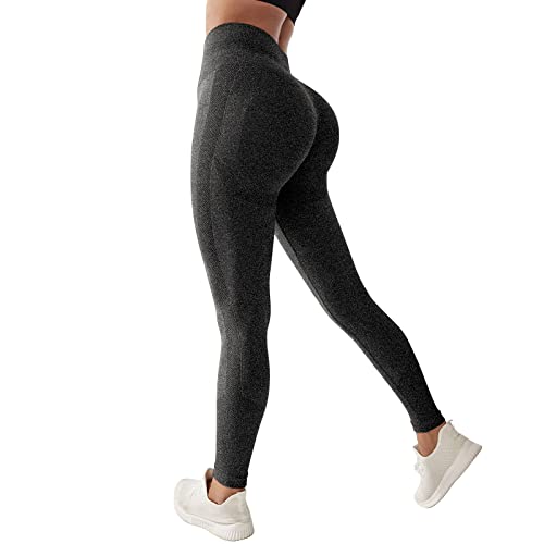 OEAK Damen Scrunch Butt Sport Leggings High Waist Gym Leggings Push Up Boom Booty Sportleggings Blickdicht Sporthose Nahtlos Yogahosen,Grau,S von OEAK