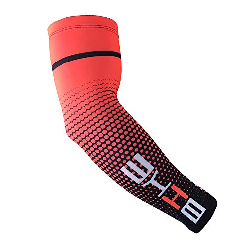 OEAK Herren Arm Sleeve Armwärmer Ärmling UV-Schutz Ärmel Arm Anti-Rutsch Farbverlauf Kompressions Hülsen Einzelhülse für Radsport Basketball von OEAK