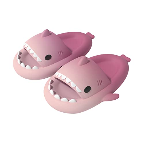 OEAK Unisex Hai Hausschuhe Cloud Shark Slides Slippers Lustige Hausschuhe Badeschlappen rutschfeste Dusch Badeschuhe für Indoor Outdoor3# Rosenrot40/41 EU von OEAK