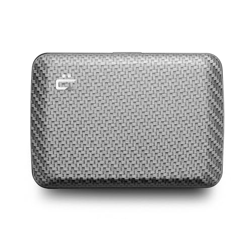 Aluminium Kartenetui mit Metallverschluss, RFID-Schutz vor Betrug und Entmagnetisierung, Kompakte Geldbörse, Modell Smart Case Oslo von ÖGON -DESIGNS-