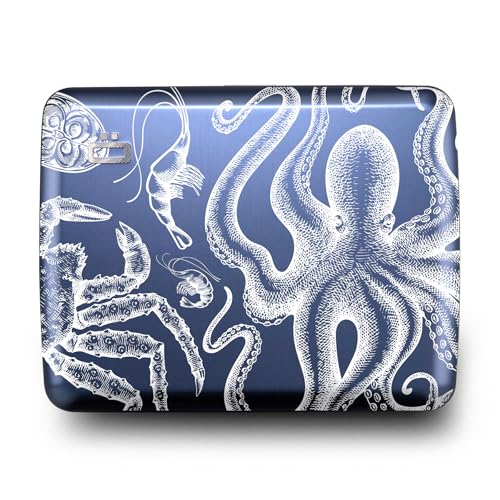 Aluminium Geldbörse, Große Kapazität mit Metallverschluss, RFID Schutz vor Betrug und Entmagnetisierung, Modell Smart Case Oslo Large von ÖGON -DESIGNS-