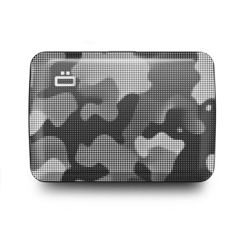 ÖGON -DESIGNS- Kartenetui aus Aluminium mit Metallverschluss, RFID-Schutz gegen Betrug und Entmagnetisierung, kompakte Brieftasche, Modell Smart Case Oslo von ÖGON -DESIGNS-