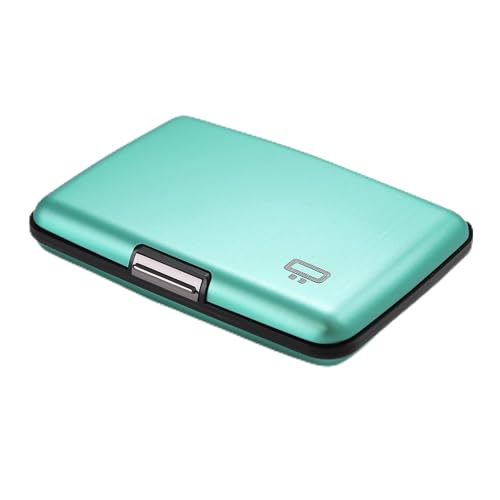 ÖGON -DESIGNS- Kartenetui aus Aluminium mit Metallverschluss, RFID-Schutz gegen Betrug und Entmagnetisierung, kompakte Brieftasche, Modell Smart Case Stockholm von ÖGON -DESIGNS-