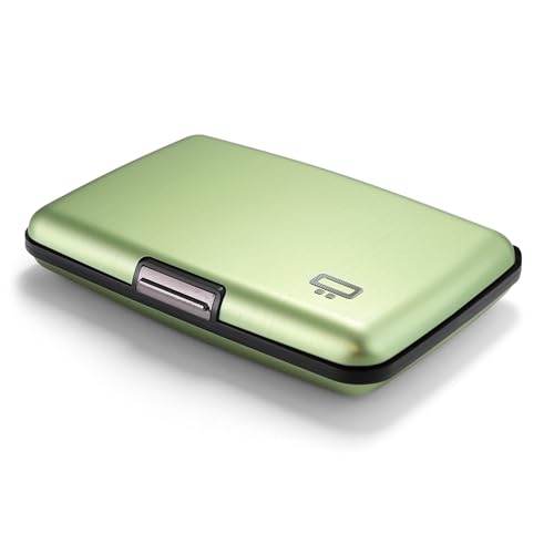 ÖGON -DESIGNS- Kartenetui aus Aluminium mit Metallverschluss, RFID-Schutz gegen Betrug und Entmagnetisierung, kompakte Brieftasche, Modell Smart Case Stockholm von ÖGON -DESIGNS-
