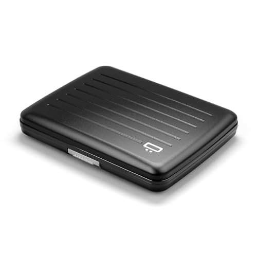 ÖGON -DESIGNS- Aluminium Geldbörse, Große Kapazität mit Metallverschluss, RFID Schutz vor Betrug und Entmagnetisierung, Modell Smart Case Oslo Large von ÖGON -DESIGNS-