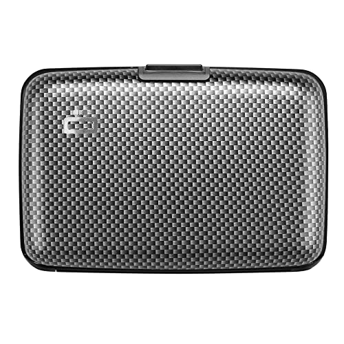 Aluminium Kartenetui Kohlenstoff Effekt, RFID Schutz vor Betrug und Entmagnetisierung, Kompakte Geldbörse, Modell Smart Case Stockholm V1 von ÖGON -DESIGNS-