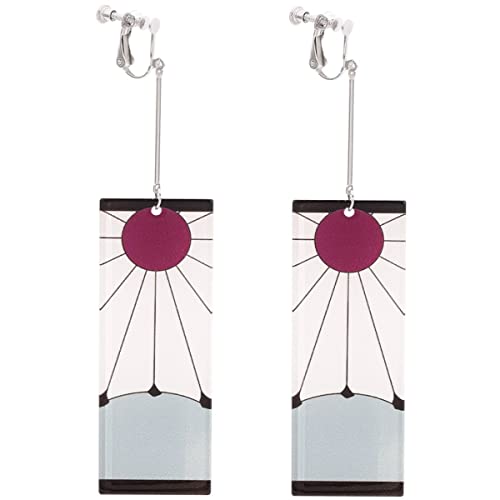 OEIOTEI Kamado Tanjirou-Ohrringe Cosplay-Zubehör Requisite Animation sekundäre periphere Ohrringe Acryl personalisierter Ohrring Kamado T-Fans-Geschenk Geschenk für Anime-Enthusiasten (2) von OEIOTEI