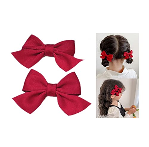 OEIOTEI Schleifen-Haarspangen 2Stück Haarspange Haarschleifen Mädchen Alligator-Haarspangen Haar Accessoires Kleine Rutschfeste modische Pferdeschwanz-Haarspangen Schulkleidung (1) von OEIOTEI