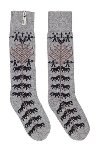 ÖJBRO VANTFABRIK 1 Paar Wollsocken Gr. XL lang Kniestrümpfe Wolle - Stricksocken Damen & Herren - Kuschel-Socken warm, weich & bequem, Winter Outdoor, gestrickt in Schweden - Yggdrasil Liv von ÖJBRO VANTFABRIK