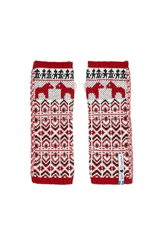 ÖJBRO VANTFABRIK Armstulpen Pulswärmer Damen 100% Merinowolle fingerlose Handschuhe Strick-Stulpen warm weich Armstrumpf aus Schweden von ÖJBRO VANTFABRIK