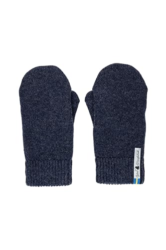 ÖJBRO VANTFABRIK "Karg Hyppeln Fäustlinge 4 Lagen marineblau Gr. M 100% Merinowolle Handschuhe Strick warm weich - Hergestellt in Schweden von ÖJBRO VANTFABRIK