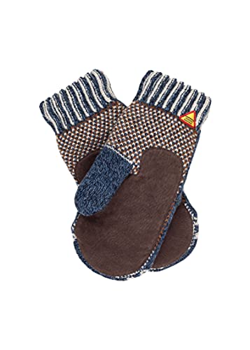 ÖJBRO VANTFABRIK 1 Paar Fäustlinge mit Ledereinsatz M (7-9) Wolle Strick-Handschuhe 4-lagige Merinowolle Wildleder Winter aus Schweden, Damen & Herren, extra warm & weich - Yggdrasil Livtrånad von ÖJBRO VANTFABRIK