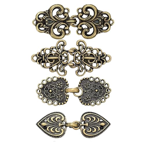 4 x Pullover Schal Ente Mund Clips Umhang Verschlüsse für Mädchen Cardigan Umhang Gold, Mehrere, Kunststoff, Siehe Beschreibung von OEUVREBY