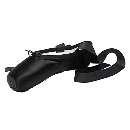 Ballettschuhe Professionelle Tanzschuhe Erwachsene Pointe Hausschuhe Schnürschuh 34-43 Schwarz 41 Größe 41, Schwarz, Größe 41, Medium von OEUVREBY