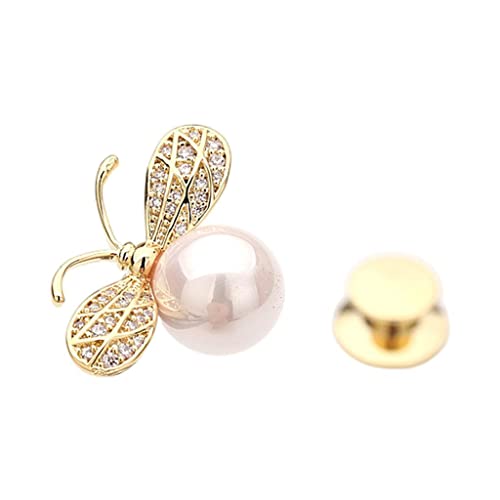 Brosche Pin Schmuck Perle Kleidung Pins für Hochzeit Zubehör Dekoration Bienenperlen, 2,3 cm, Kunststoff, Siehe Beschreibung von OEUVREBY