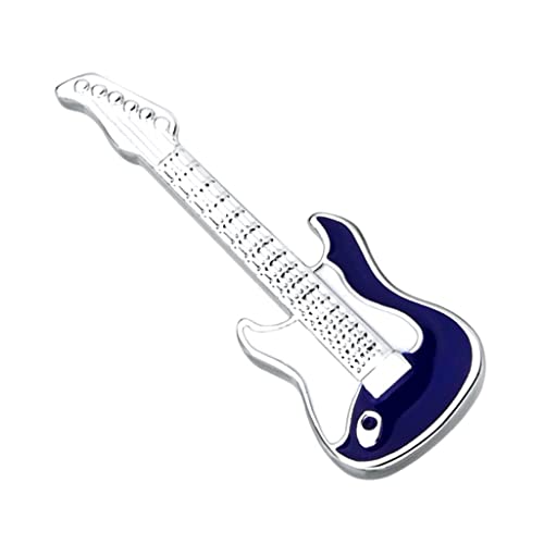 Damen Herren Messing Musikinstrument Gitarre Emaille Brosche Revers Pin Kragen Spitze von OEUVREBY
