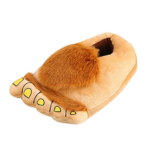 OEUVREBY Hobbit Feet Hausschuhe Pelz Gefüttert Winterschuhe Warm Fell Haus Indoor Schuhe von OEUVREBY