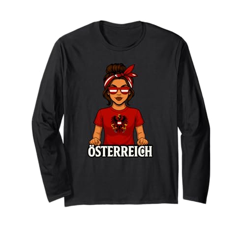Österreich T-Shirt Fan Trikot Austria Herren Damen Geschenke Langarmshirt von @Österreich Austria Geschenke für Sport Fans