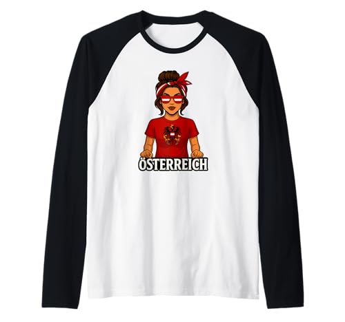 Österreich T-Shirt Fan Trikot Austria Herren Damen Geschenke Raglan von @Österreich Austria Geschenke für Sport Fans