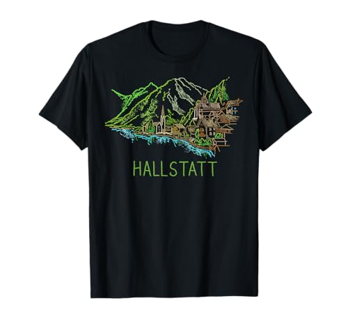 Hallstatt Österreich Kunstgeschenk Männer Frauen T-Shirt von Österreich Städte