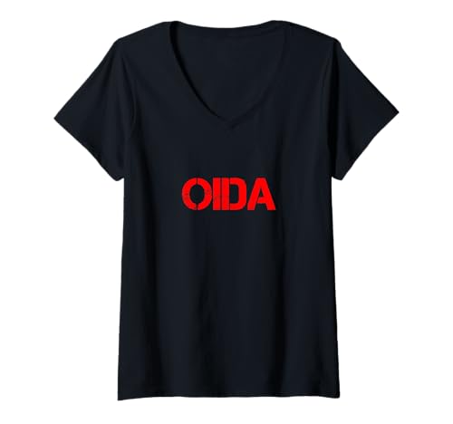 Damen Oida Österreich Austria Spruch Österreicher Bayern Lustiges T-Shirt mit V-Ausschnitt von Österreichisch Bayrisch Deko Dialekt Witzige Motiv