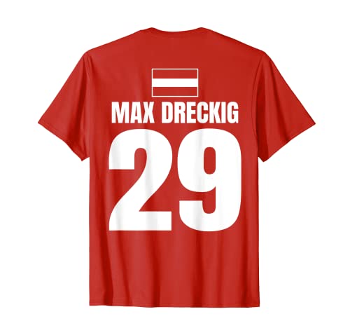 Herren Mallorca Sauf Trikot Österreich, Max Dreckig T-Shirt von Österreichische Mallorca Sauf Trikot Designs