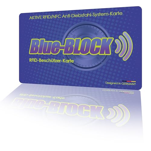 Blue- Block Aktive RFID/NFC Beschützer Karte Off-Block RFID-Blocker-Karte Blau Blocking Card Neueste Generation Schutz vor Datendiebstahl Das Original aus dem Teleshopping by Michael G. Blue- Block Aktive RFID/NFC Beschützer Karte Off-Block RFID-Blocker-Karte Blau Blocking Card Neueste Generation Schutz vor Datendiebstahl Das Original aus dem Teleshopping by Michael G. von OFF-Products