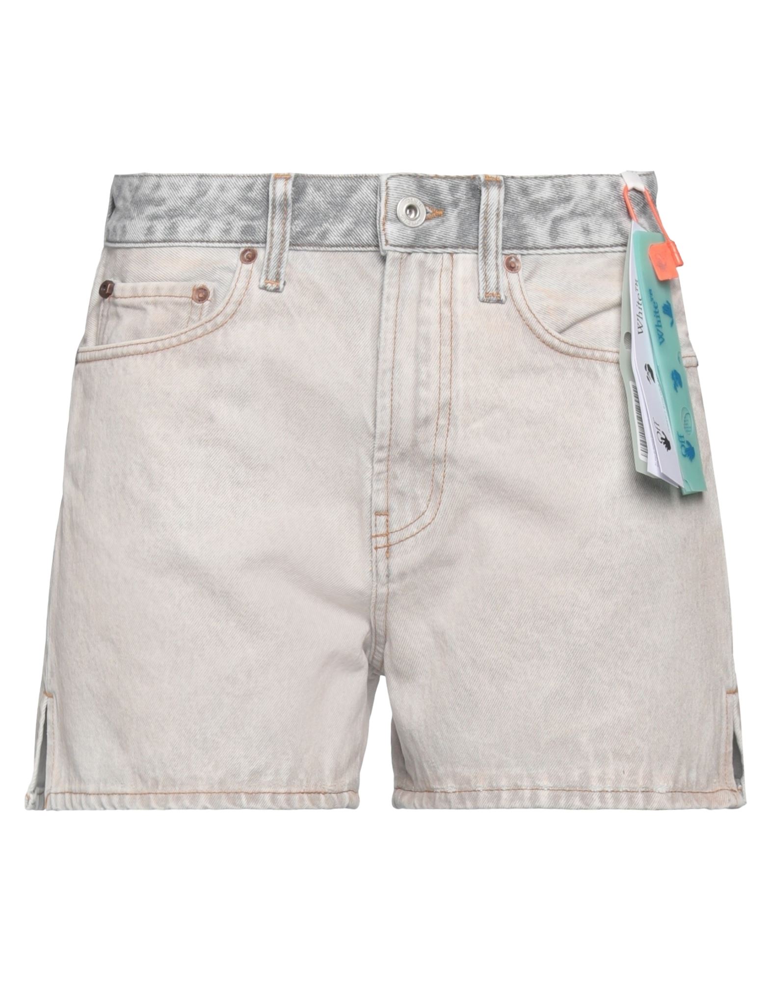 OFF-WHITE™ Jeansshorts Damen Hellgrau von OFF-WHITE™