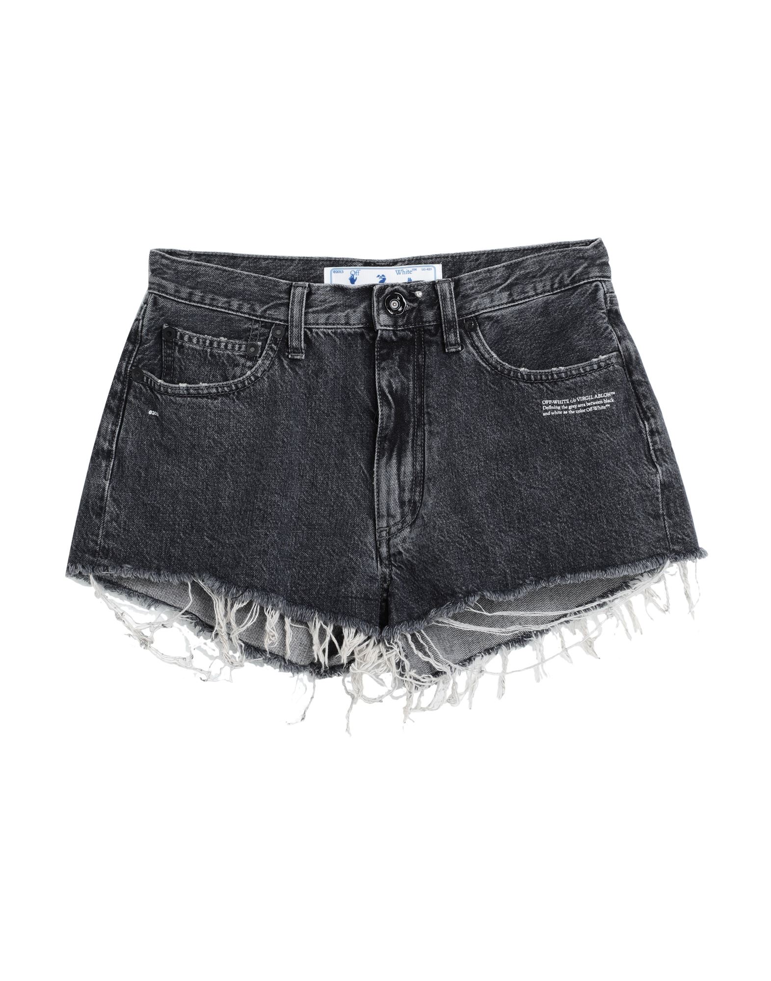 OFF-WHITE™ Jeansshorts Damen Schwarz von OFF-WHITE™