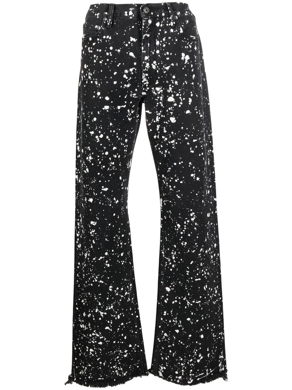 Off-White Jeans mit Farbklecks-Print - Schwarz von Off-White