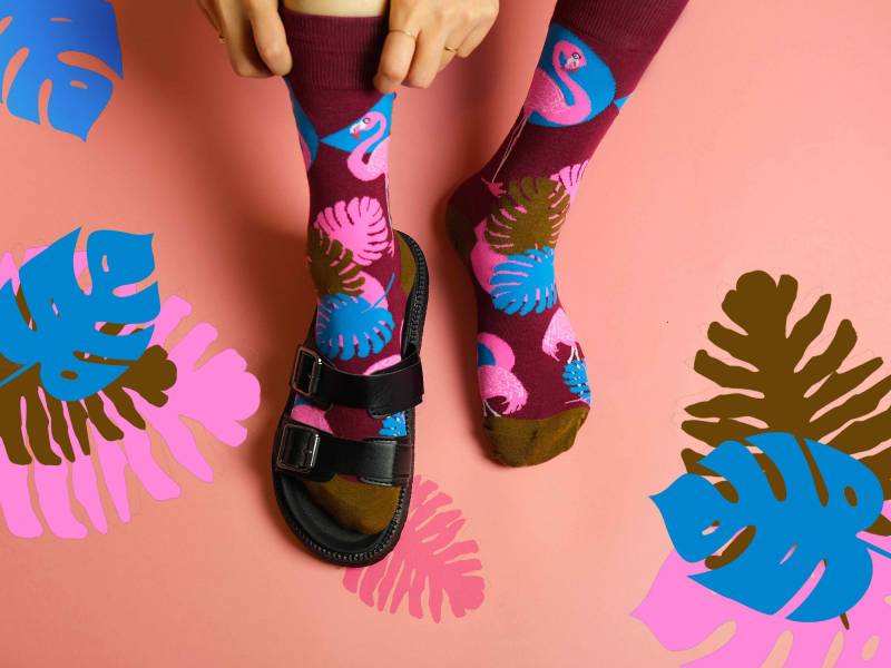 Socken Flamingo | Aus 75% Gekämmter Baumwolle von OFFBEATberlin