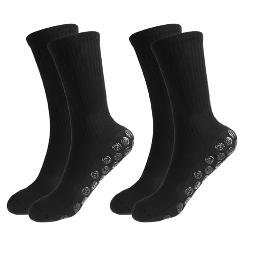 OFFCUP Fußball Socken, 2 Paare Grip Socken, Anti Rutsch Socken, Outdoor-Sport-Laufsocken atmungsaktiv Fußballsocken absorbiert Schweiß für Fussball Basketball Laufen Radfahren Marathon Wandern von OFFCUP