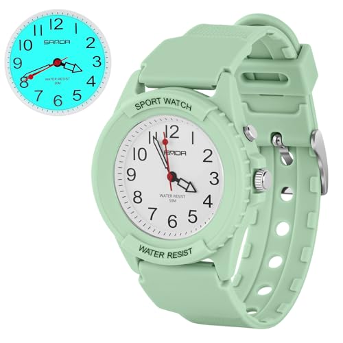 OFFCUP Damenuhr, Damen Analog Quarz Uhr mit TPU Armband, Uhren Damen Studenten Herren Sportlich Casual Armbanduhr Krankenschwester Quarzuhr Leuchtendes Leicht Ablesbares Zifferblatt von OFFCUP