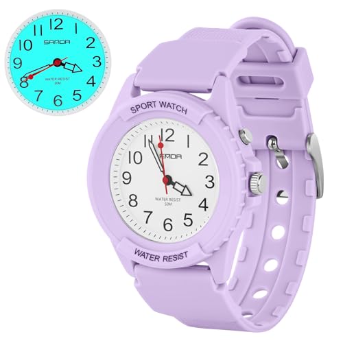 OFFCUP Damenuhr, Damen Analog Quarz Uhr mit TPU Armband, Uhren Damen Studenten Herren Sportlich Casual Armbanduhr Krankenschwester Quarzuhr Leuchtendes Leicht Ablesbares Zifferblatt von OFFCUP