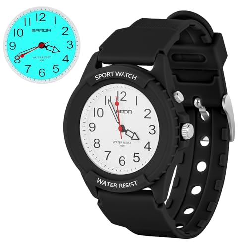 OFFCUP Damenuhr, Damen Analog Quarz Uhr mit TPU Armband, Uhren Damen Studenten Herren Sportlich Casual Armbanduhr Krankenschwester Quarzuhr Leuchtendes Leicht Ablesbares Zifferblatt von OFFCUP