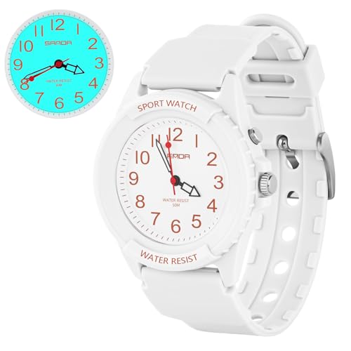 OFFCUP Damenuhr, Damen Analog Quarz Uhr mit TPU Armband, Uhren Damen Studenten Herren Sportlich Casual Armbanduhr Krankenschwester Quarzuhr Leuchtendes Leicht Ablesbares Zifferblatt von OFFCUP