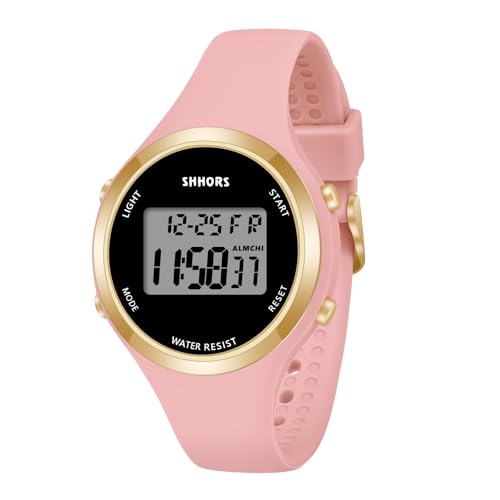 OFFCUP Damenuhr, Damen Digitaluhren mit Silikon Armband, Uhren Damen mit Wecker Stoppuhr LED Licht Datum Sportlich Elegant Weitwinkel Casual Armbanduhr für Jungen Mädchen von OFFCUP