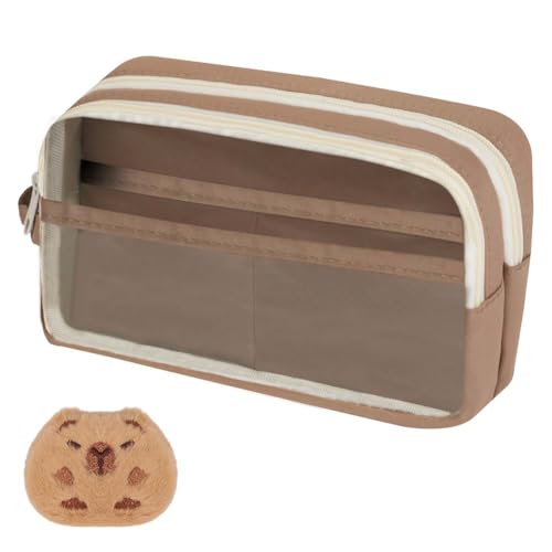 OFFCUP Federmäppchen Capybara Mäppchen Große Kapazität, Pencil Case Teenager Stiftetasche Tragbare Schreibwaren Tasche, Federtaschen Schlampermäppchen mit Reißverschluss Federmappe (ohne Schreibwaren) von OFFCUP