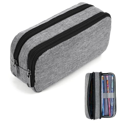 OFFCUP Federmäppchen Mäppchen 2 Fach Große Kapazität, Pencil Case Teenager Stiftetasche Tragbare Schreibwaren Tasche Federtaschen Schlampermäppchen mit Reißverschluss Federmappe für Schule Büro von OFFCUP