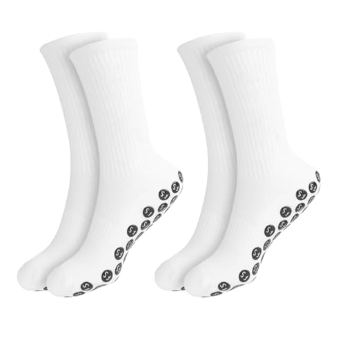 OFFCUP Fußball Socken, 2 Paare Grip Socken, Anti Rutsch Socken, Outdoor-Sport-Laufsocken atmungsaktiv Fußballsocken absorbiert Schweiß für Fussball Basketball Laufen Radfahren Marathon Wandern von OFFCUP