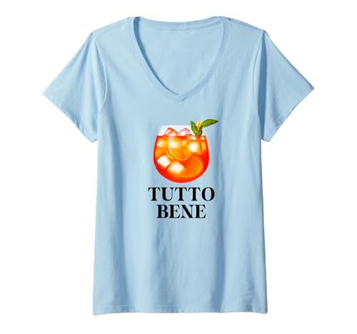 Damen Tutto BENE - Aperöchen Spritz Club Collection T-Shirt mit V-Ausschnitt Damen Tutto BENE - Aperöchen Spritz Club Collection T-Shirt mit V-Ausschnitt von OFFICIAL SPRITZ CLUB COLLECTION SHOP