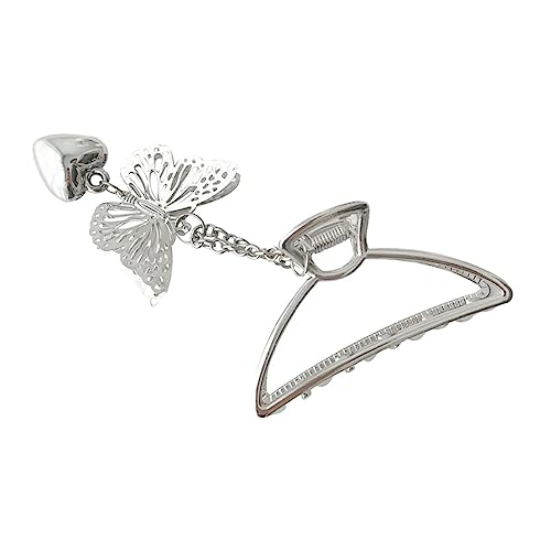 OFFIGAM 1 Stück Damen Haarklammer Metall Haargreifer Geometrisches Design für Hochzeiten Partys und Alltag und Stilvolle Haaraccessoires mit Hohlem Muster Silber von OFFIGAM