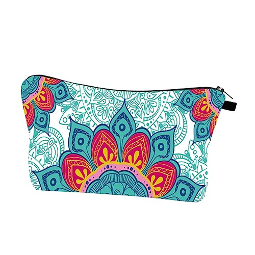 OFFIGAM 1stück Mandala Druck Kosmetiktasche Tragbare Handtasche Für Make-up Und Toilettenartikel Multifunktionale Aufbewahrungstasche Für Und Mädchen Für Camping Und Alltag von OFFIGAM