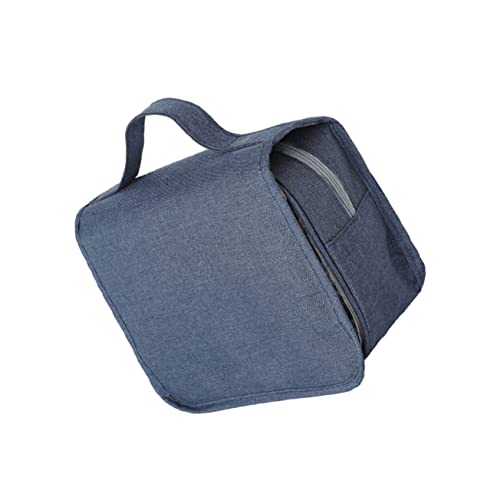 OFFIGAM 1 Stück Reise Kosmetiktasche Wasserabweisend mit Tragegriff Faltbare Aufbewahrungstasche für Toilettenartikel und Make Up für Damen Dunkelblau von OFFIGAM