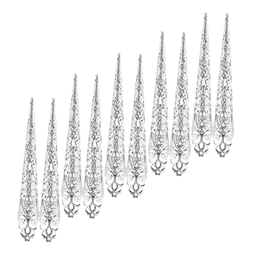 OFFIGAM 10 Stück Halloween Fingernagelabdeckungen Wiederverwendbare Leichte Kunstnägel für Cosplay Partys und Gruselige Dekoration Helle Farben für Unvergessliche Halloween von OFFIGAM