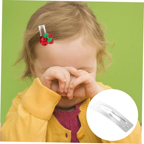 OFFIGAM 100 Stück Teiliges Rechteckige Snap Hair Clips aus Robustem DIY Haarklammer Zubehör für Kreative Haarschmuckgestaltung für Damen und Bastelfans für Besondere Anlässe von OFFIGAM