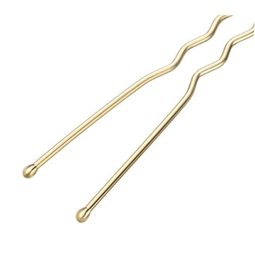 OFFIGAM 100 Stück U Förmige Haarnadeln für Damen und Mädchen Goldene Haarspangen für Dutt und Hochsteckfrisuren Sicherer Langlebiges Haarschmuck von OFFIGAM