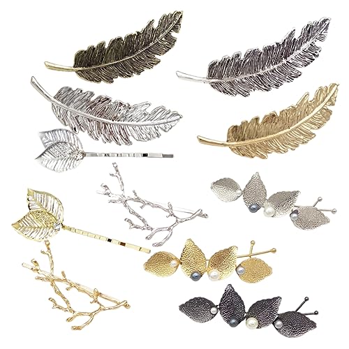 OFFIGAM 11 Stück Perle Haarspange Clips Styling Haarklammern Bobby Perlenclip Haarschmuck für Frauen Retro-Haarordner Tarnung von OFFIGAM
